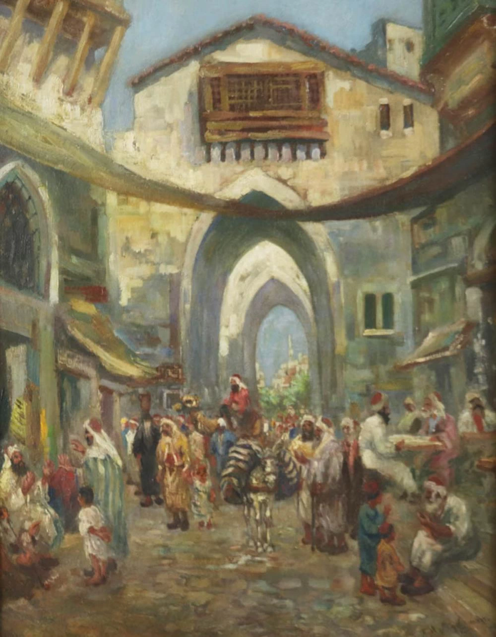 Scena di mercato orientale